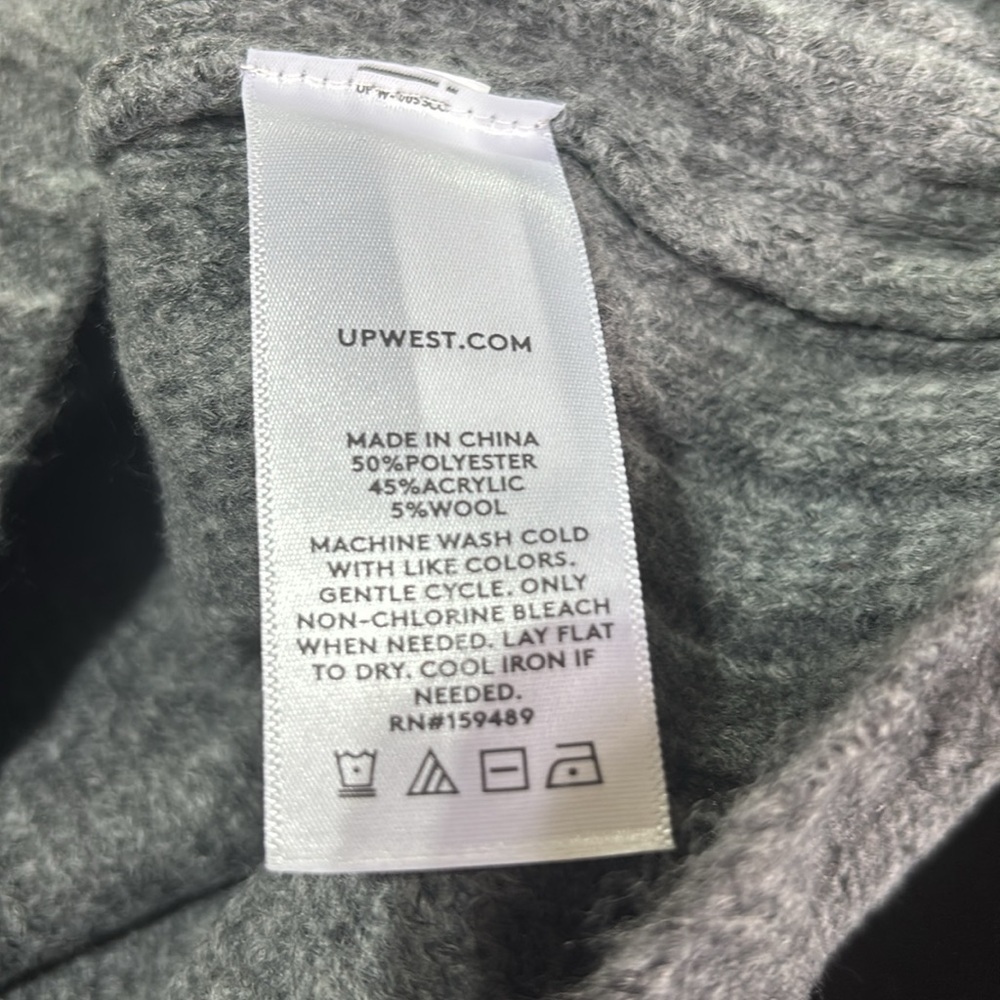 Upwest Wool Blend Textured,Rib Knit Cuff & Hemline,Winter Warm Pullover Sweater — image 7 of 8